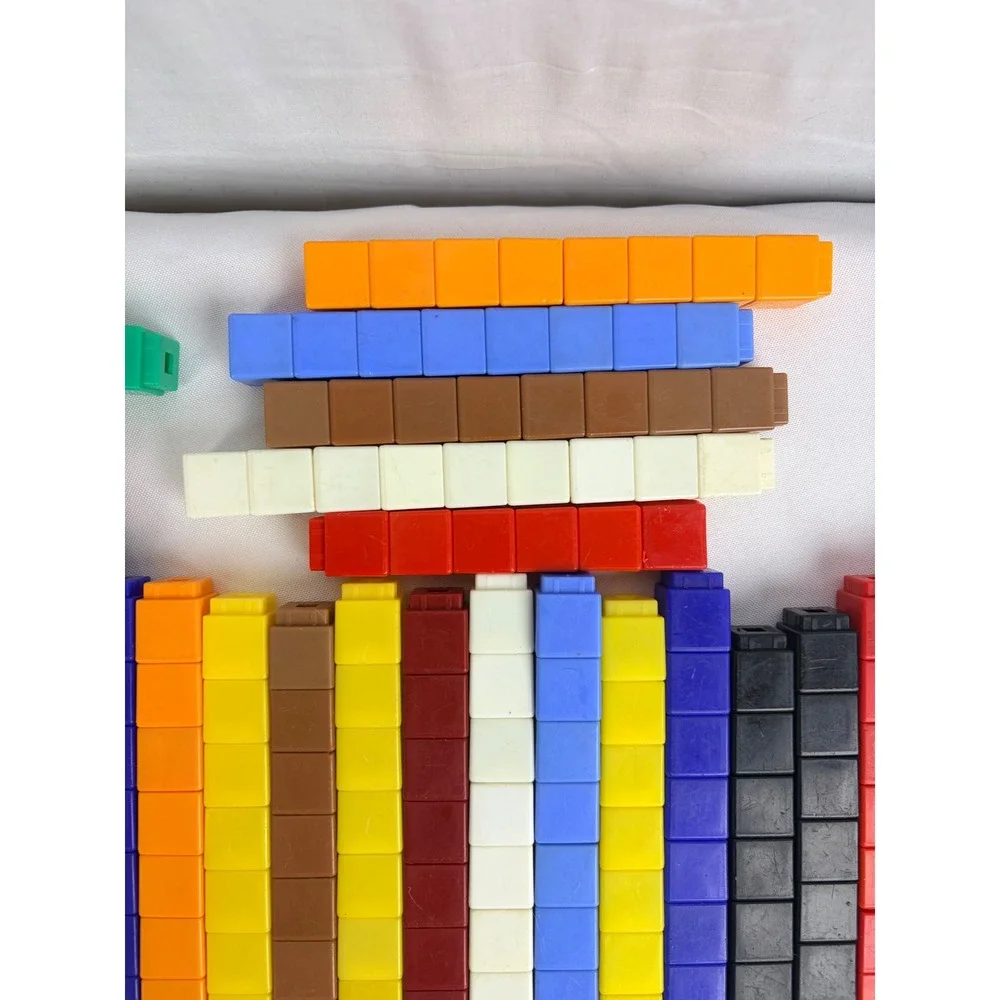Math Link Cubes 280 Piece Set Multicolored Interlocking‎ Counting Blocks Toy